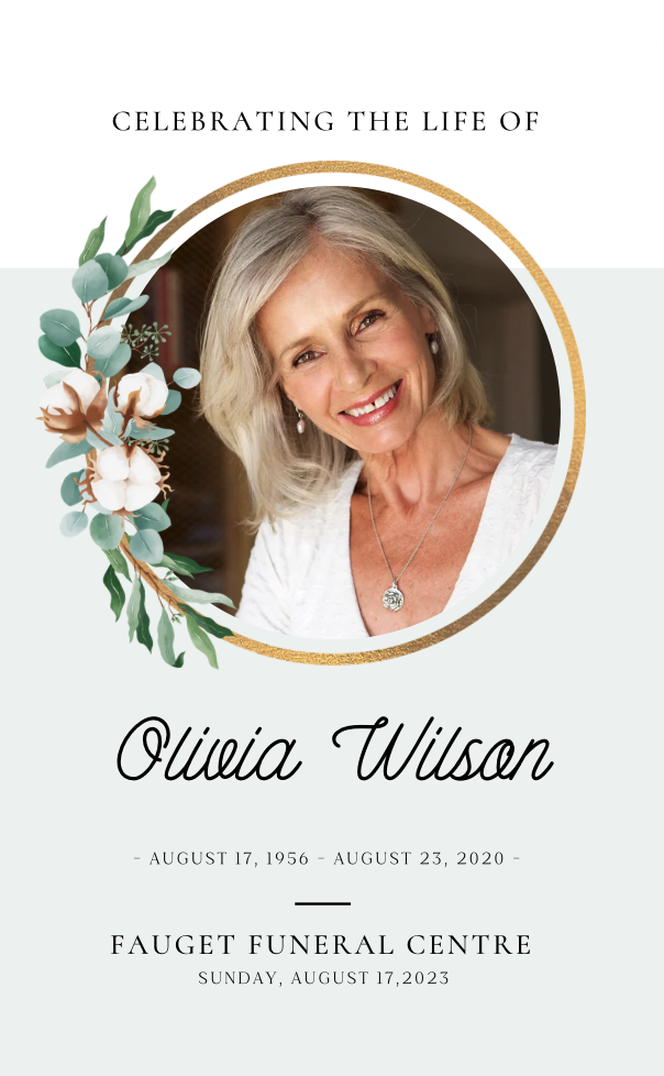 floral funeral program design